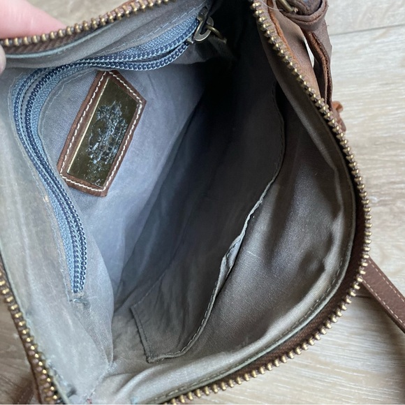 Vintage Roots genuine leather crossbody bag messenger style tribal bag - Picture 7 of 14